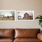 Set Of Two Goin to Market 1 White Framed Print Wall Art