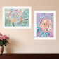 Set Of Two Bloom for Yourself 1 White Framed Print Wall Art