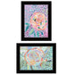 Set Of Two Bloom for Yourself 2 Black Framed Print Wall Art