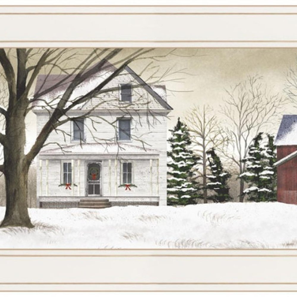 Set Of Four Seasons on the Farm White Framed Prints Wall Art