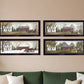 Set Of Four Seasons on the Farm Black Framed Print Wall Art