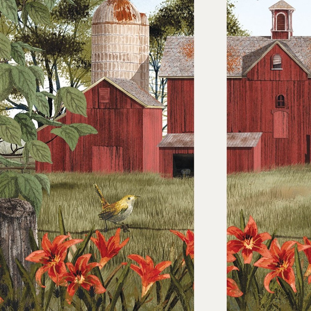 Summer Days Windowpane Style White Framed Print Wall Art