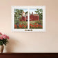 Summer Days Windowpane Style White Framed Print Wall Art