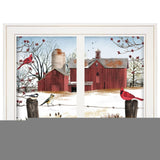 Winter Friends 5 White Framed Print Wall Art