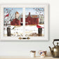 Winter Friends 5 White Framed Print Wall Art