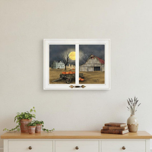 Harvest Moon 9 White Framed Print Kitchen Wall Art