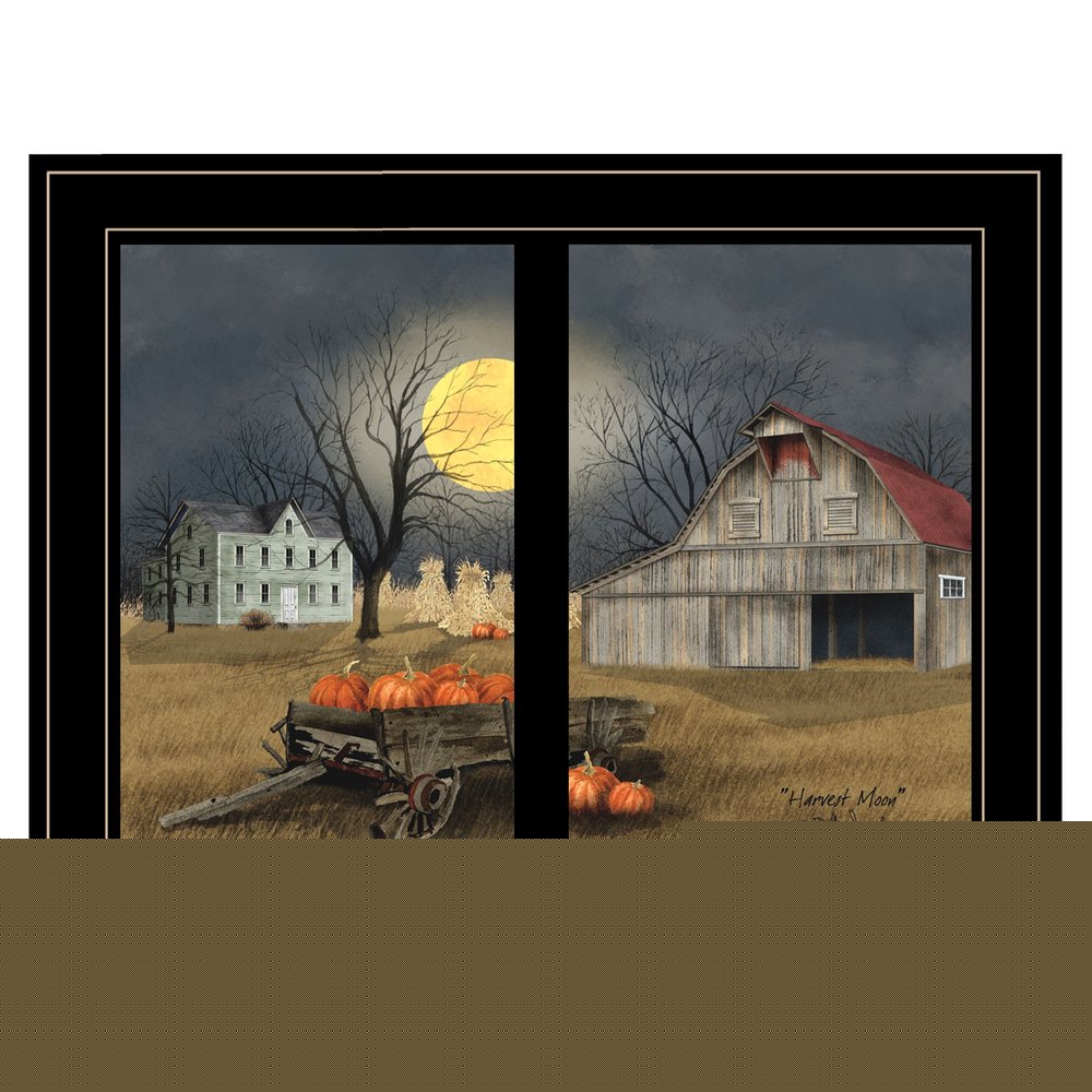 Harvest Moon 10 Black Framed Print Kitchen Wall Art
