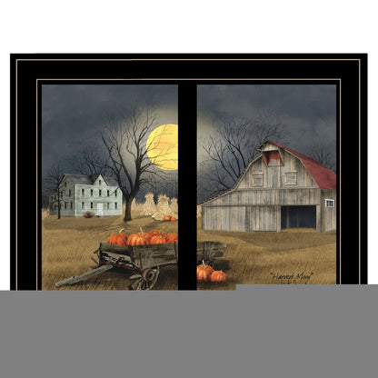 Harvest Moon 10 Black Framed Print Kitchen Wall Art