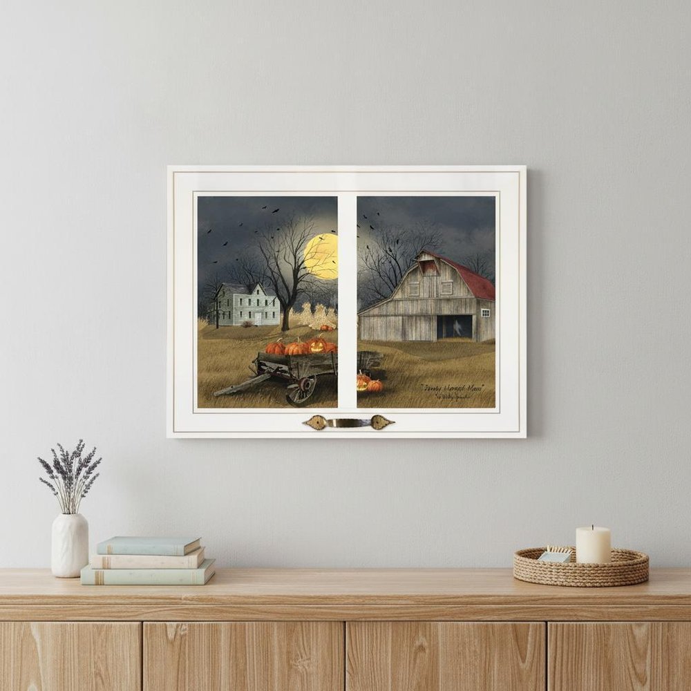 Spooky Harvest Moon 6 White Framed Print Kitchen Wall Art