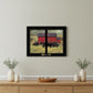 By the Red Barn Herd of Angus 2 Black Framed Print Wall Art