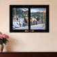 Morning View Deer 4 Black Framed Print Wall Art