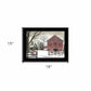 Christmas Barn 2 Black Framed Print Wall Art