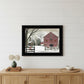 Christmas Barn 2 Black Framed Print Wall Art