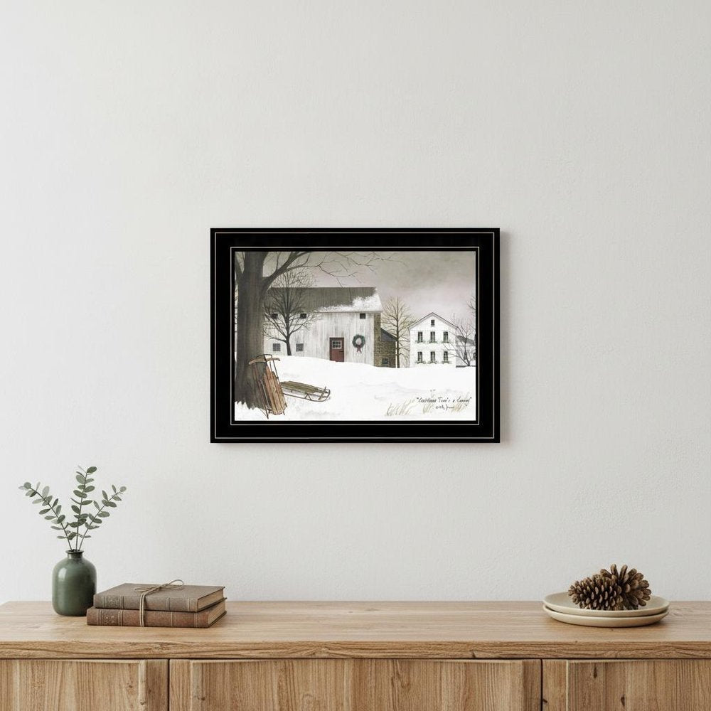 Christmas Time is coming 2 Black Framed Print Wall Art