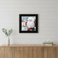 Santa with Lantern 2 Black Framed Print Wall Art