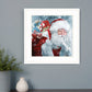 Santa with Presents 1 White Framed Print Wall Art