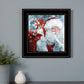Santa with Presents 2 Black Framed Print Wall Art