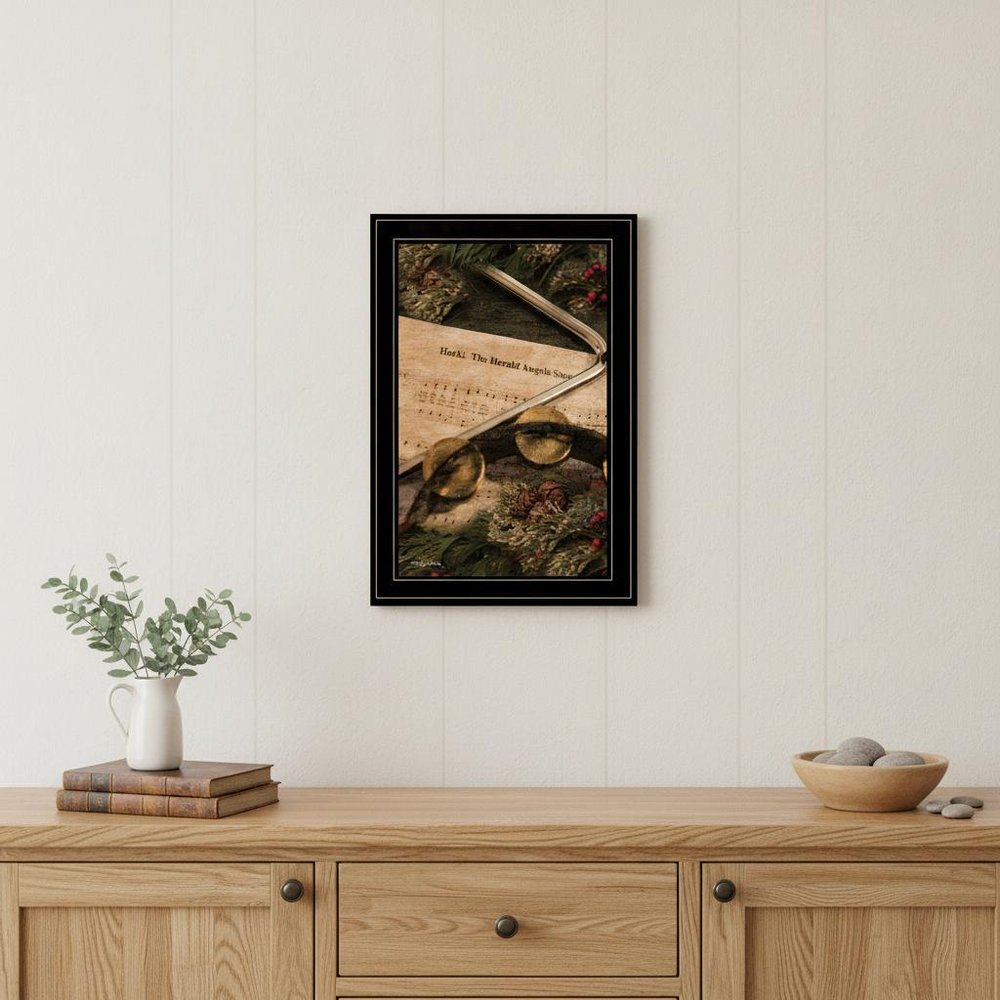 The Angels Sing 2 Black Framed Print Wall Art
