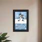 Trendy Snowman 2 Black Framed Print Wall Art