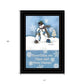 Trendy Snowman 3 Black Framed Print Wall Art