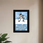 Trendy Snowman 3 Black Framed Print Wall Art