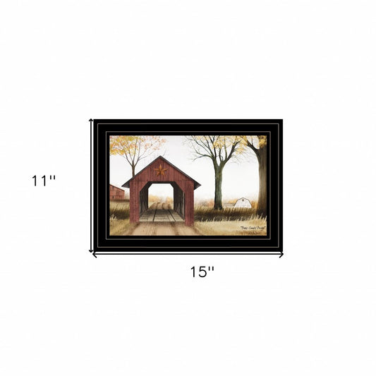 Bucks County Bridge 3 Black Framed Print Wall Art