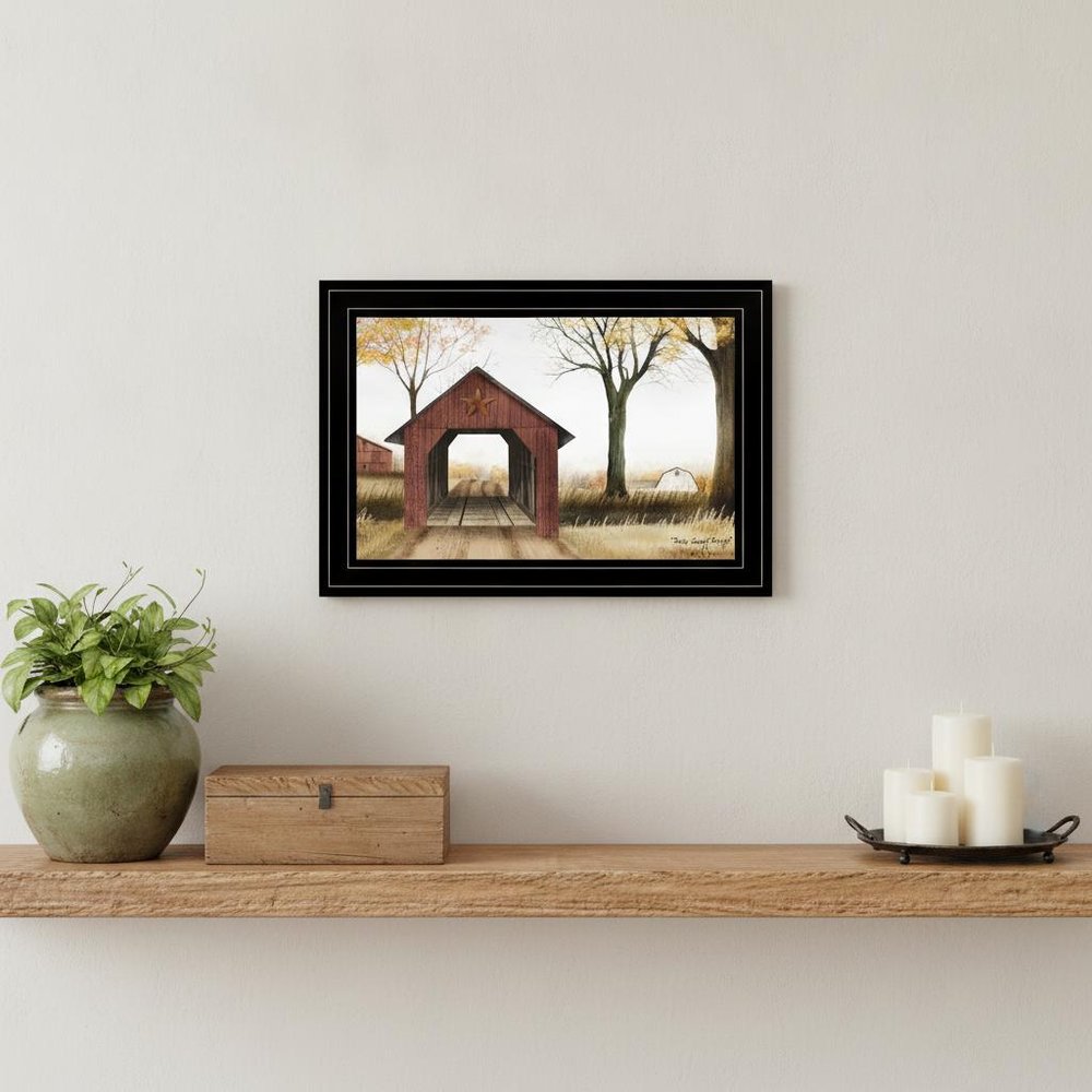 Bucks County Bridge 3 Black Framed Print Wall Art
