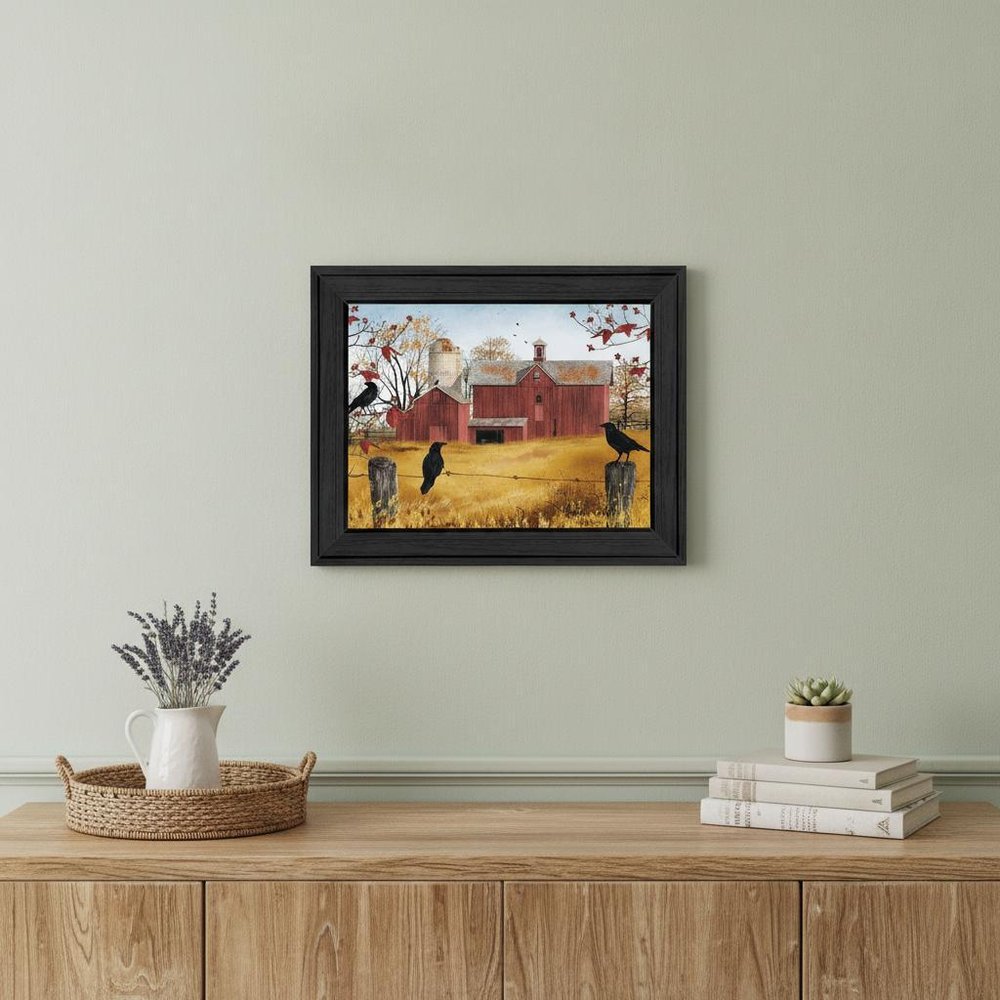 Autumn Gold 4 Black Framed Print Wall Art