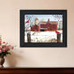 Winter Friends 4 Black Framed Print Wall Art
