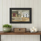 Old Stone Barn Black Framed Print Wall Art