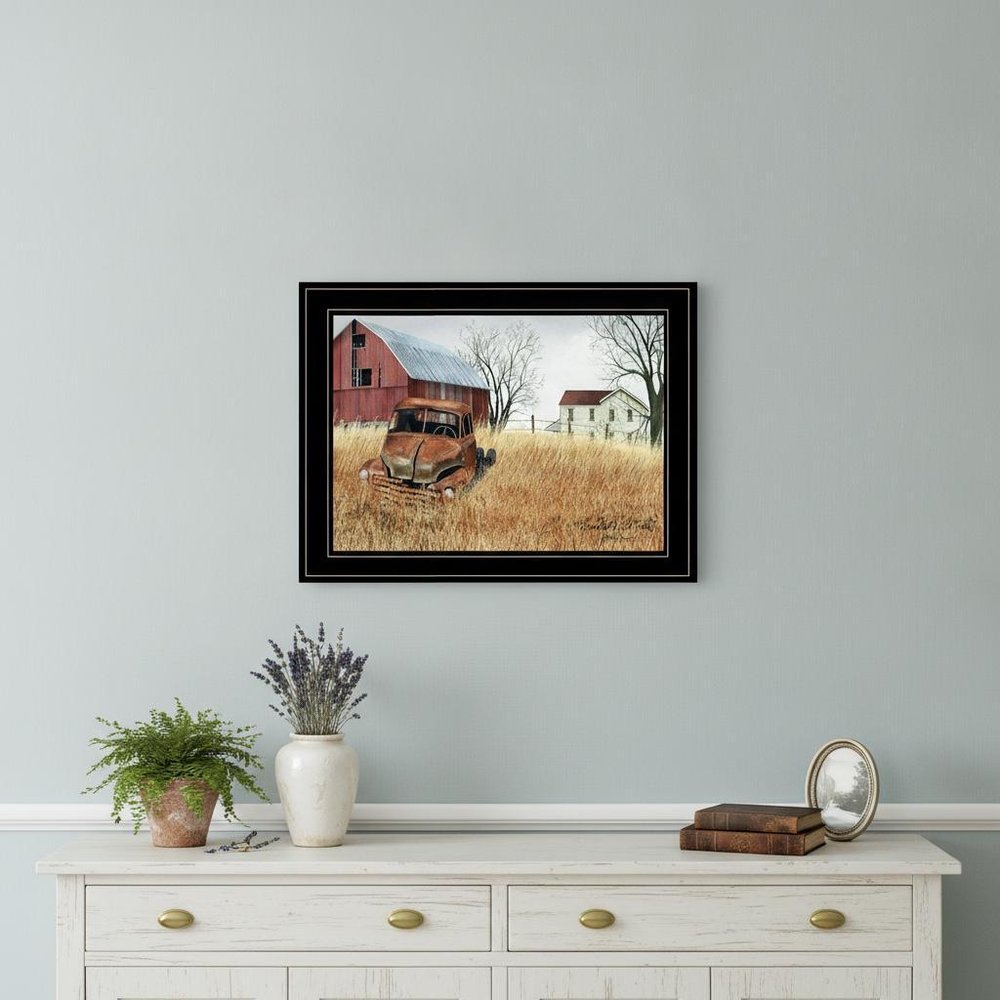 Granddads Old Truck 3 Black Framed Print Wall Art