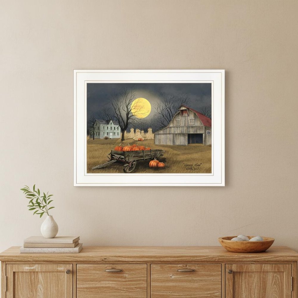 Harvest Moon 5 White Framed Print Kitchen Wall Art