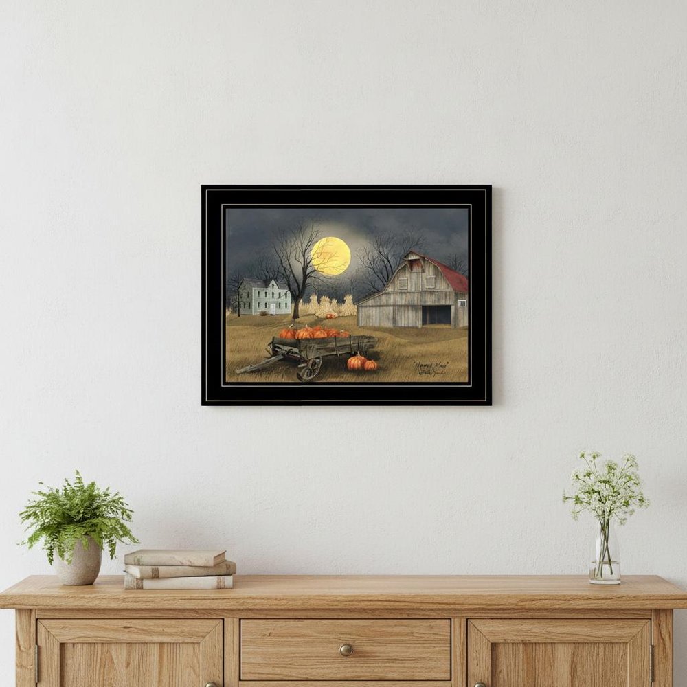 Harvest Moon 7 Black Framed Print Kitchen Wall Art