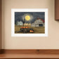 Spooky Harvest Moon 2 White Framed Print Kitchen Wall Art