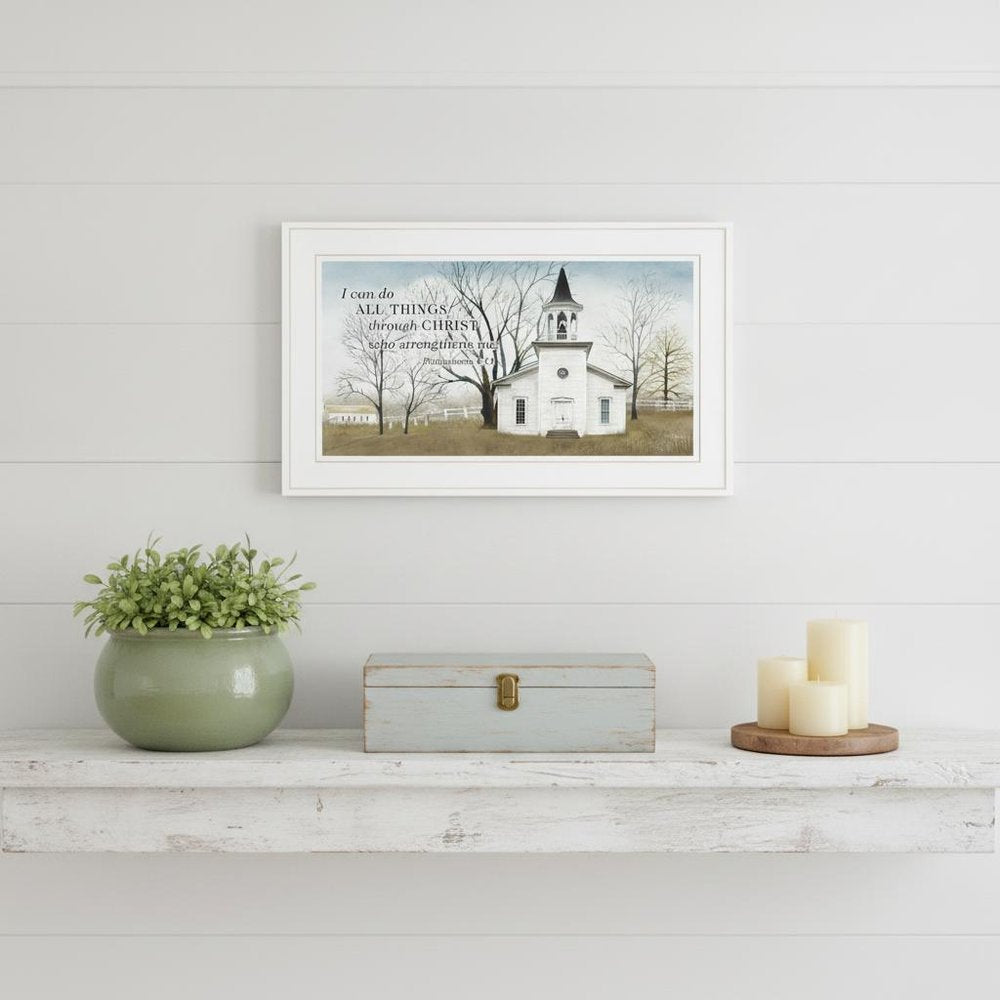 I Can Do All Things 2 White Framed Print Wall Art