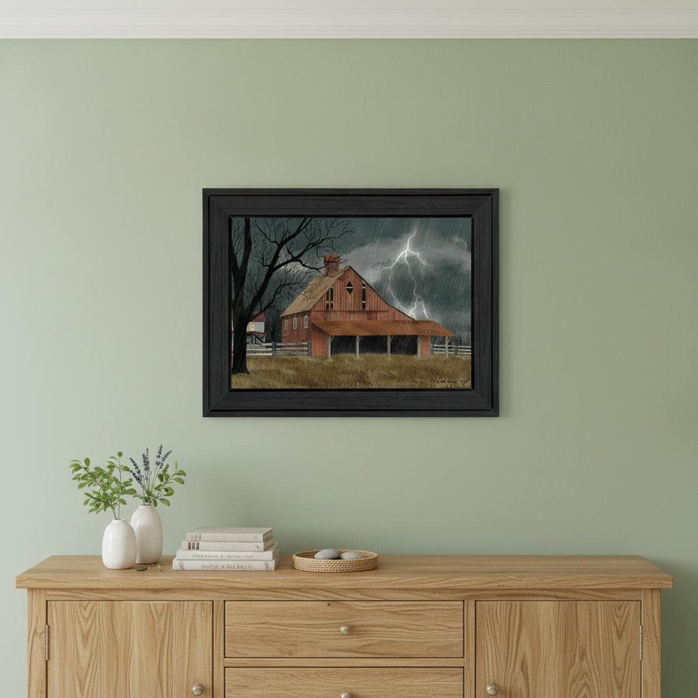 Dark and Stormy Night 3 Black Framed Print Wall Art