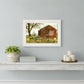 Flag Barn 1 White Framed Print Wall Art