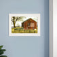 Flag Barn 1 White Framed Print Wall Art