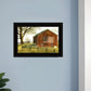 Flag Barn 3 Black Framed Print Wall Art