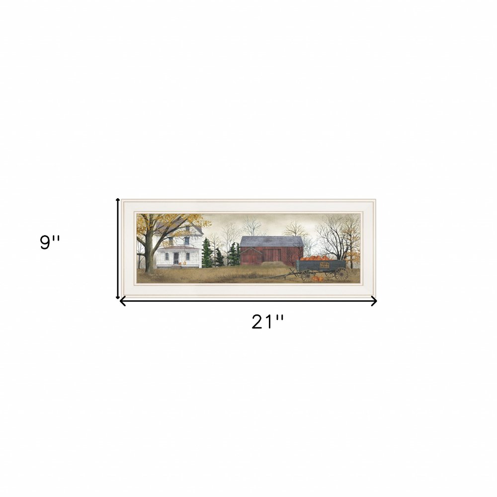 Pumpkins For Sale 2 White Framed Print Wall Art