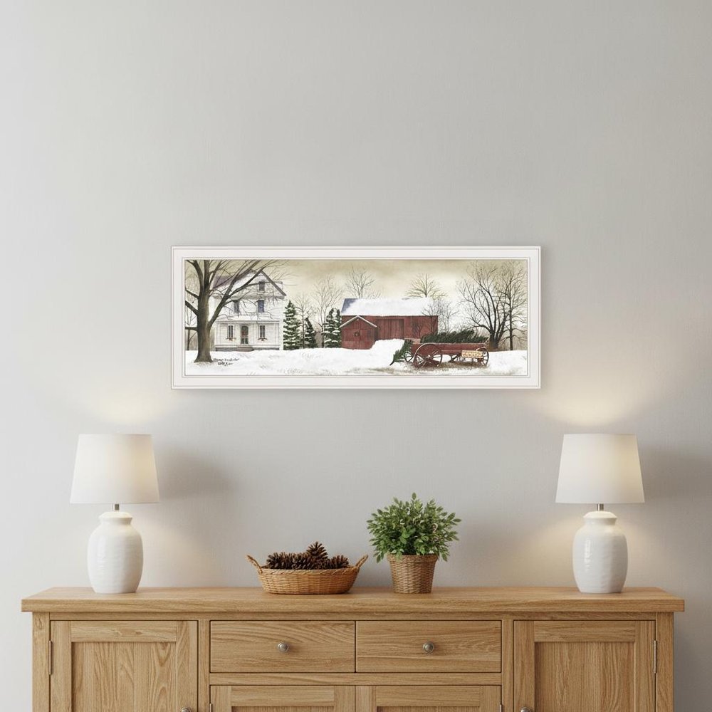 Christmas Trees for Sale 6 White Framed Print Wall Art