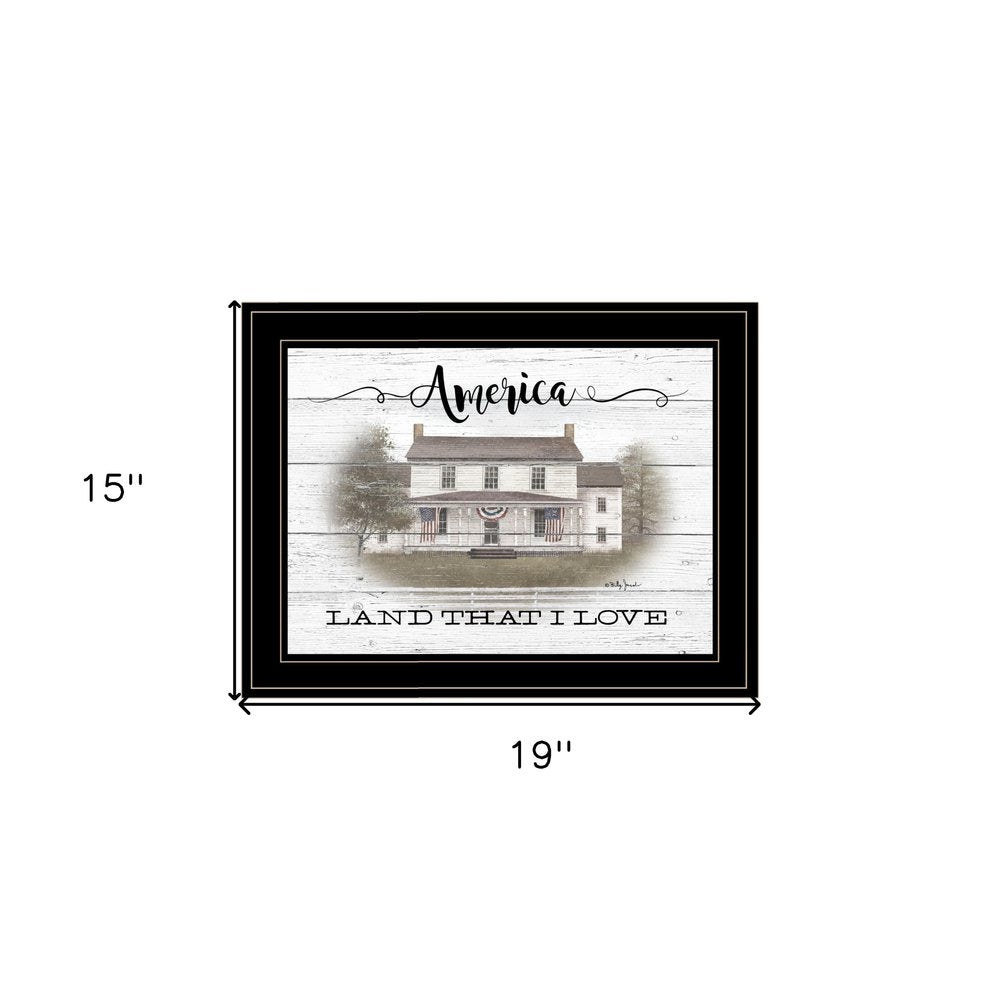 America 2 Black Framed Print Wall Art