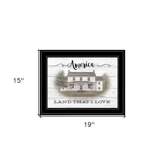 America 2 Black Framed Print Wall Art