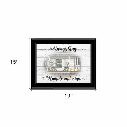 Humble and Kind 2 Black Framed Print Wall Art