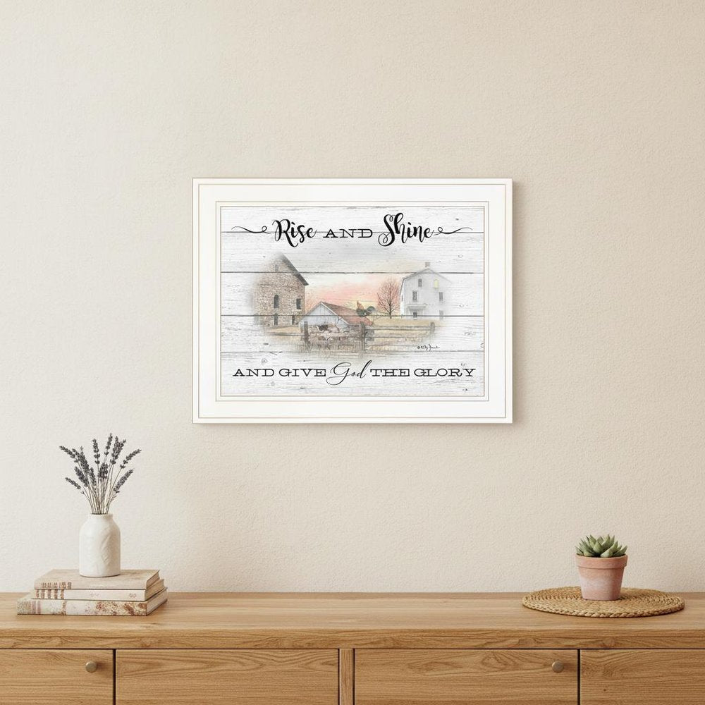 Rise And Shine 7 White Framed Print Wall Art