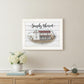 Simply Blessed Farmhouse White Framed Print Wall Art