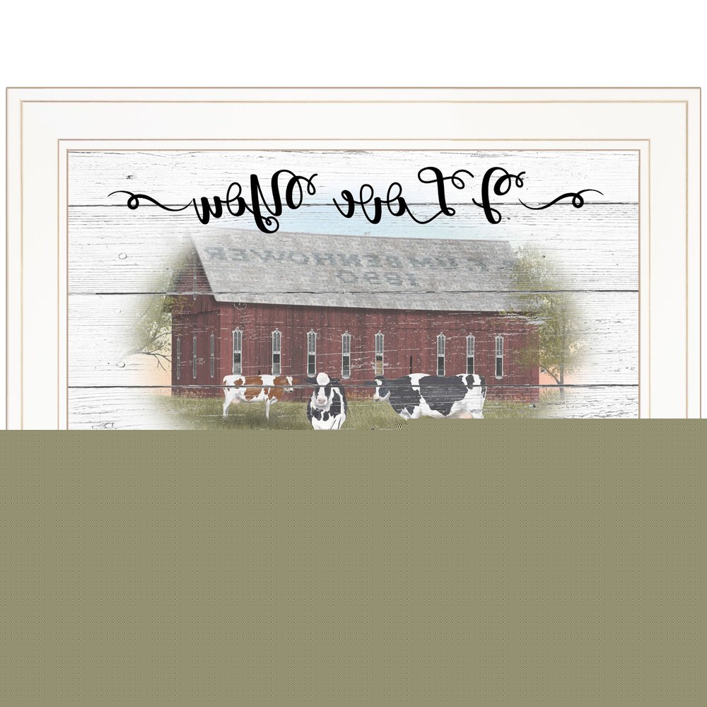 I Love You till the Cows Come Home 1 White Framed Print Wall Art
