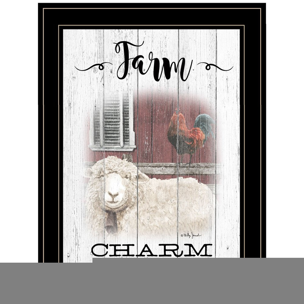 Farm Charm 2 Black Framed Print Wall Art