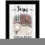 Farm Charm 2 Black Framed Print Wall Art