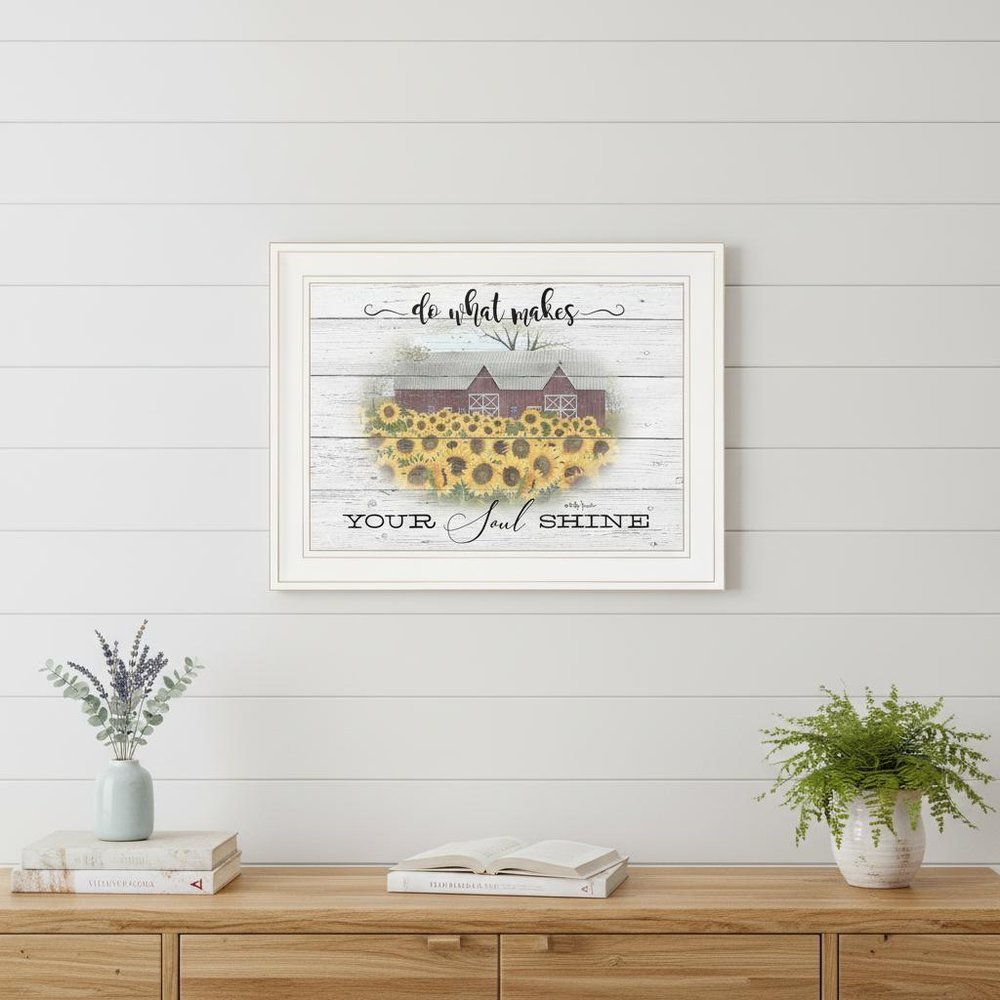 Do What Makes Your Soul Shine 1 White Framed Print Wall Art